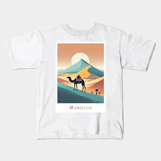 Serene Camel at Moroccan Dunes Kids T-Shirt